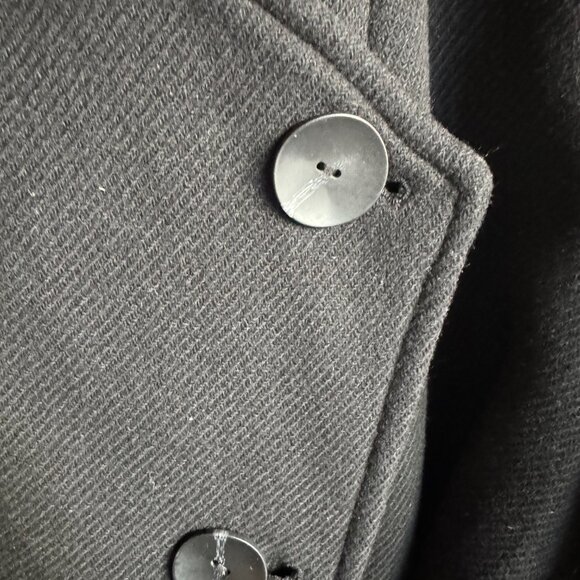 Mango Women's Black Wool Blend Coat - Plus Size - Picture 3 of 4